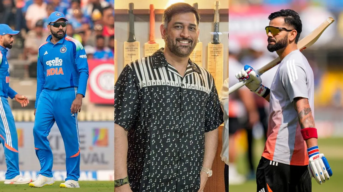 When asked if Virat Kohli and Rohit Sharma should play in the 2027 ODI World Cup, MS Dhoni says, "You can