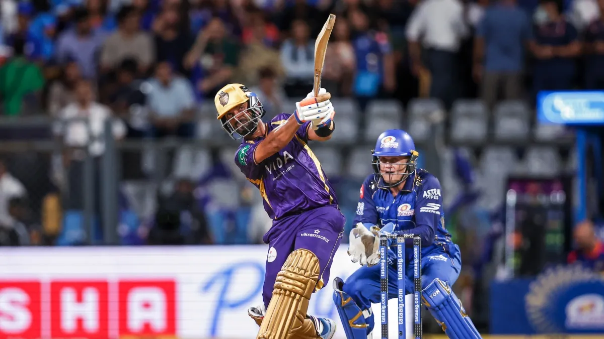 Who is in charge of KKR when Ajinkya Rahane goes down in the second inning of the MI match in IPL 2026?