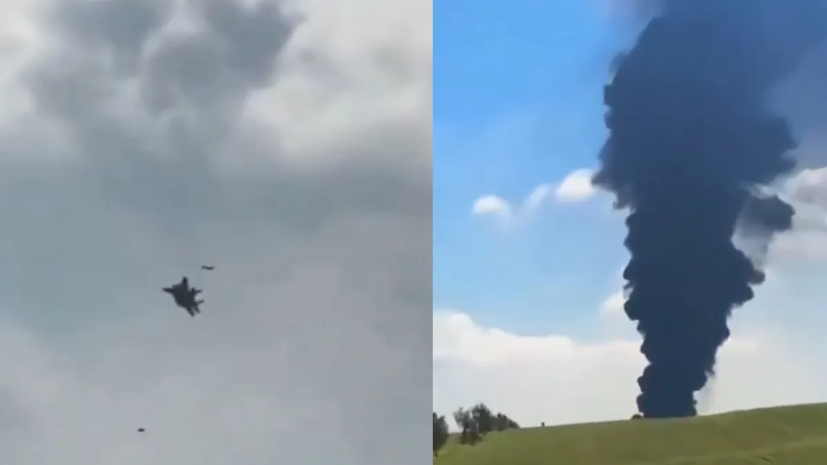 Watch as a US F-15 fighter jet chases Iranian Shahed drones over Iraq.