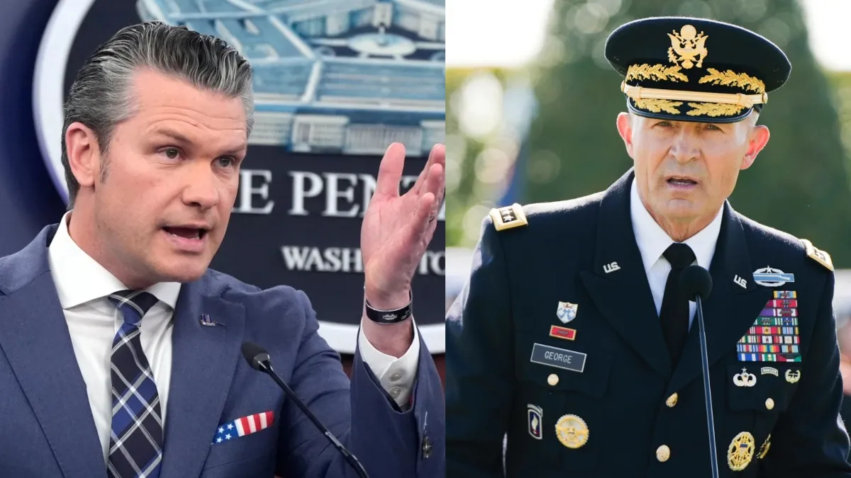 Pete Hegseth tells US Army Chief Randy George to quit during the Iran war.