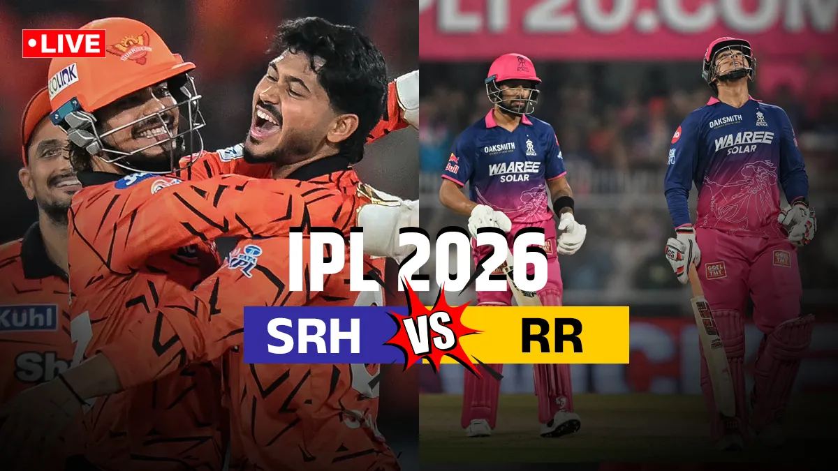 SRH vs. RR IPL 2026 LIVE Cricket Score: The Royals are still undefeated and are playing the Sunrisers in Hyderabad.