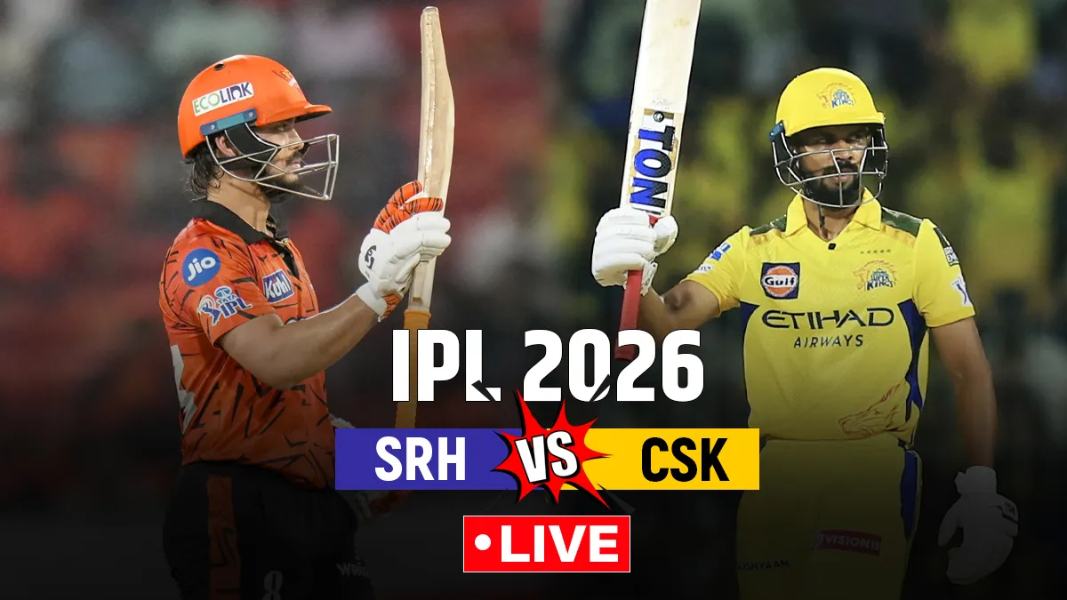 IPL 2026: SRH vs. CSK Chennai Super Kings are trying to chase down 195 in Hyderabad.