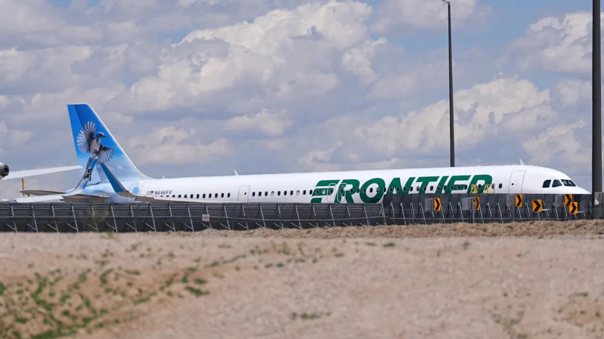 Trespasser killed after being hit by Frontier Airlines plane taking off at Denver airport; 17 injured
