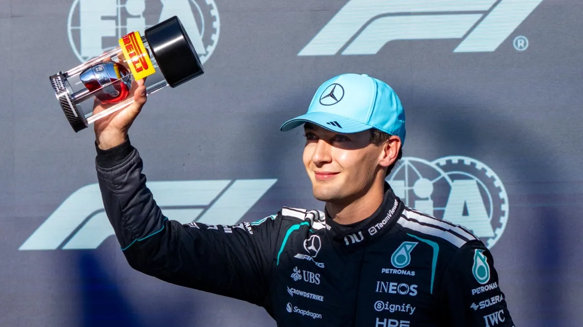 George Russell wins Sprint pole for Canadian GP as Mercedes top one-two in team