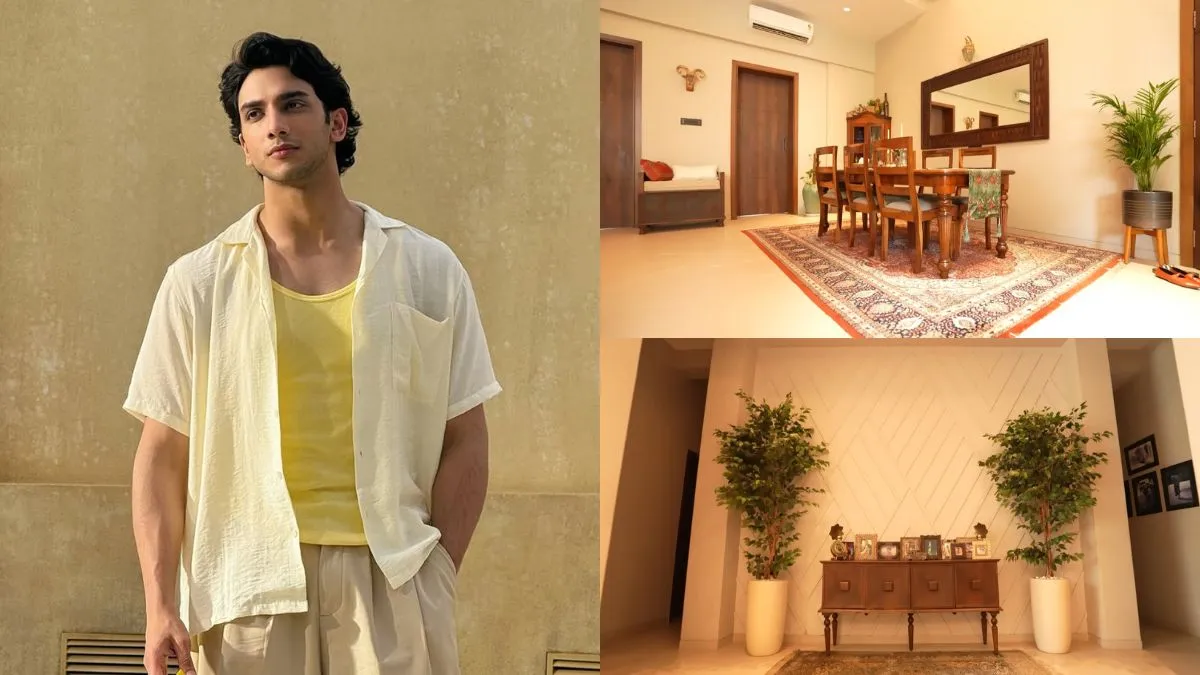 Inside actor Vedang Raina’s Mumbai home where he shot ‘Main Vaapas Aaunga’ – reading nook, cream sofas, stylish cocktail corner
