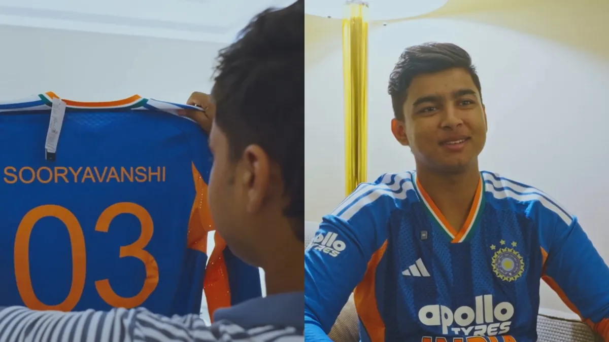 Teen sensation gets kit for first time in senior India jersey: Vaibhav Sooryavanshi | WATCH