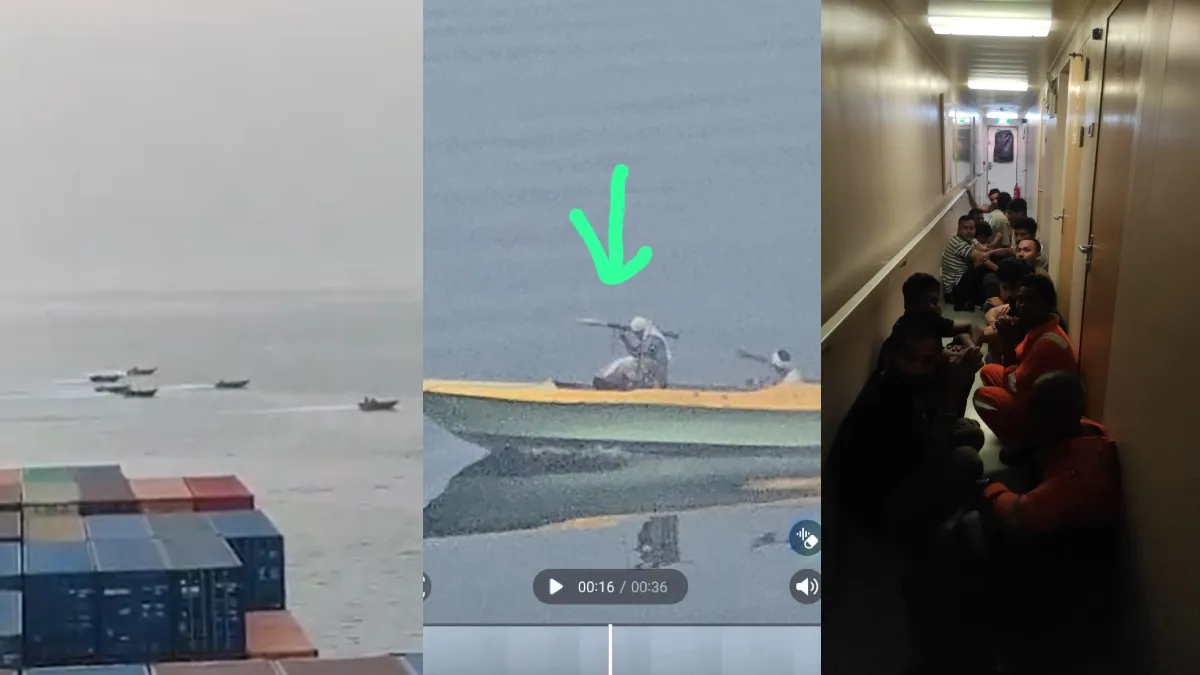 RPF fired, panic on board: Moment when ship with 21 Indians was attacked by Iranian naval forces | VIDEO