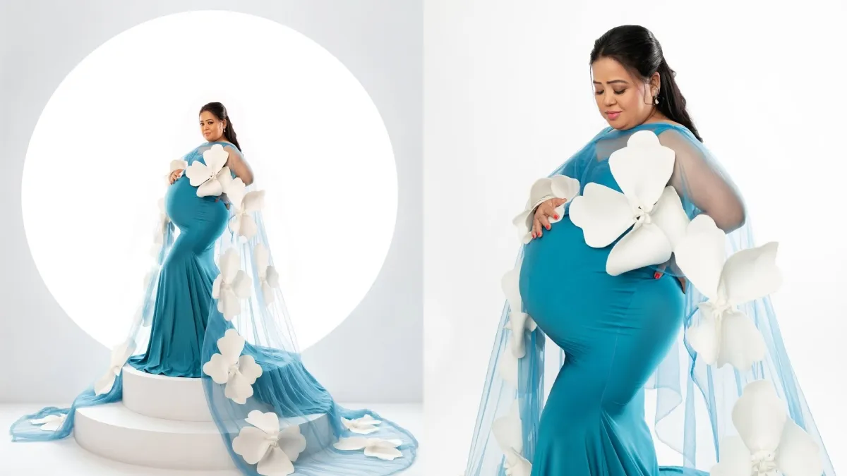 In a second maternity photo shoot, Bharti Singh shows off her growing baby bump, saying, "2nd Baby Limbachiya coming soon."