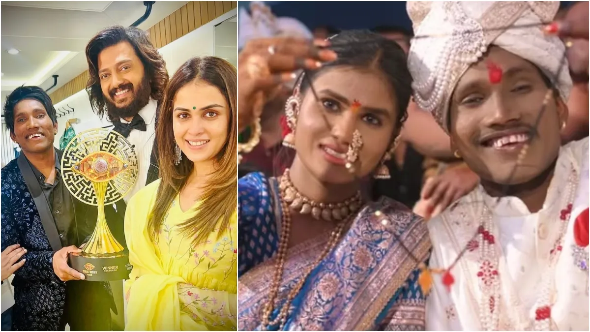 Winner of Bigg Boss Marathi 5 Ankita Prabhu Walawalkar congratulates Suraj Chavan on his marriage to Sanjana, a childhood friend.